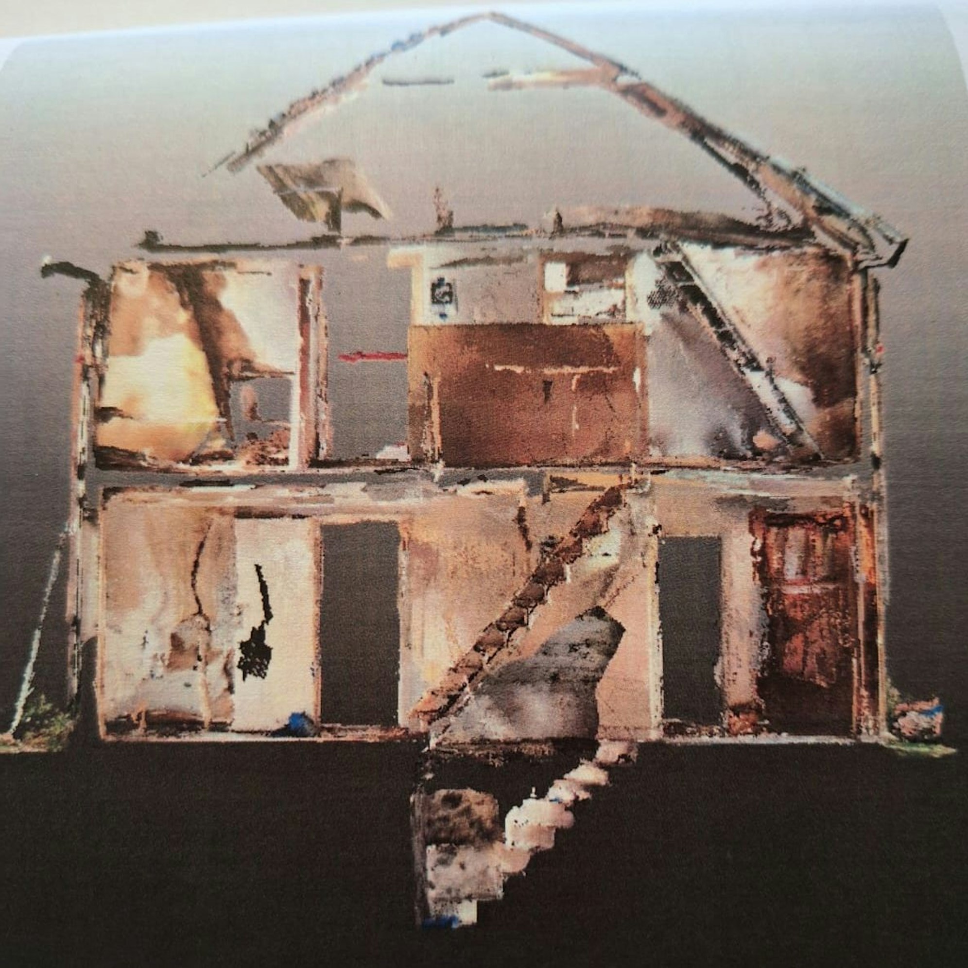 Ein Haus in einer Computersimulation zusammengesetzt.