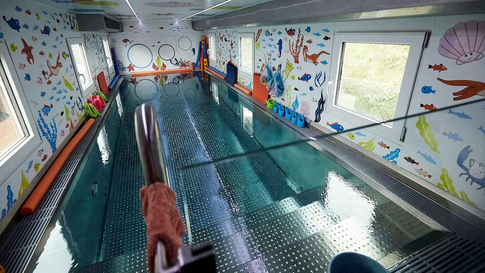 Innenaufnahme des Schwimmmobils Wundine.