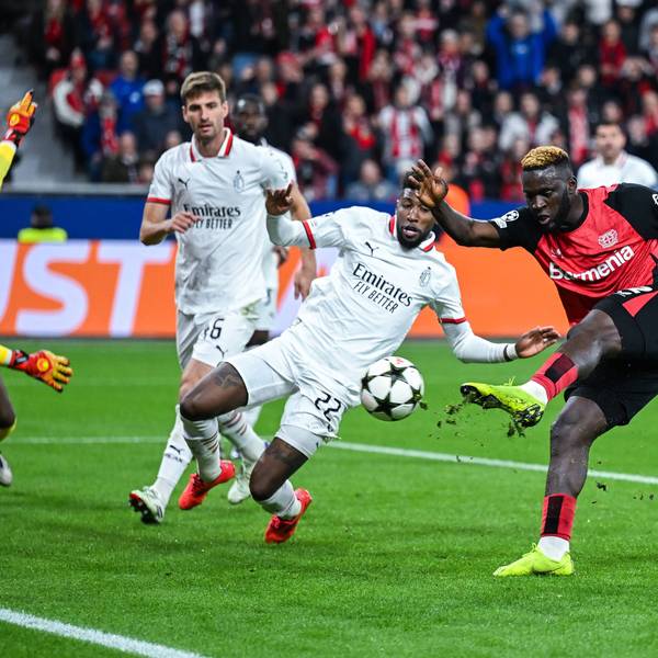 Victor Boniface Bayer Leverkusen erzielt das Tor zum 1:0