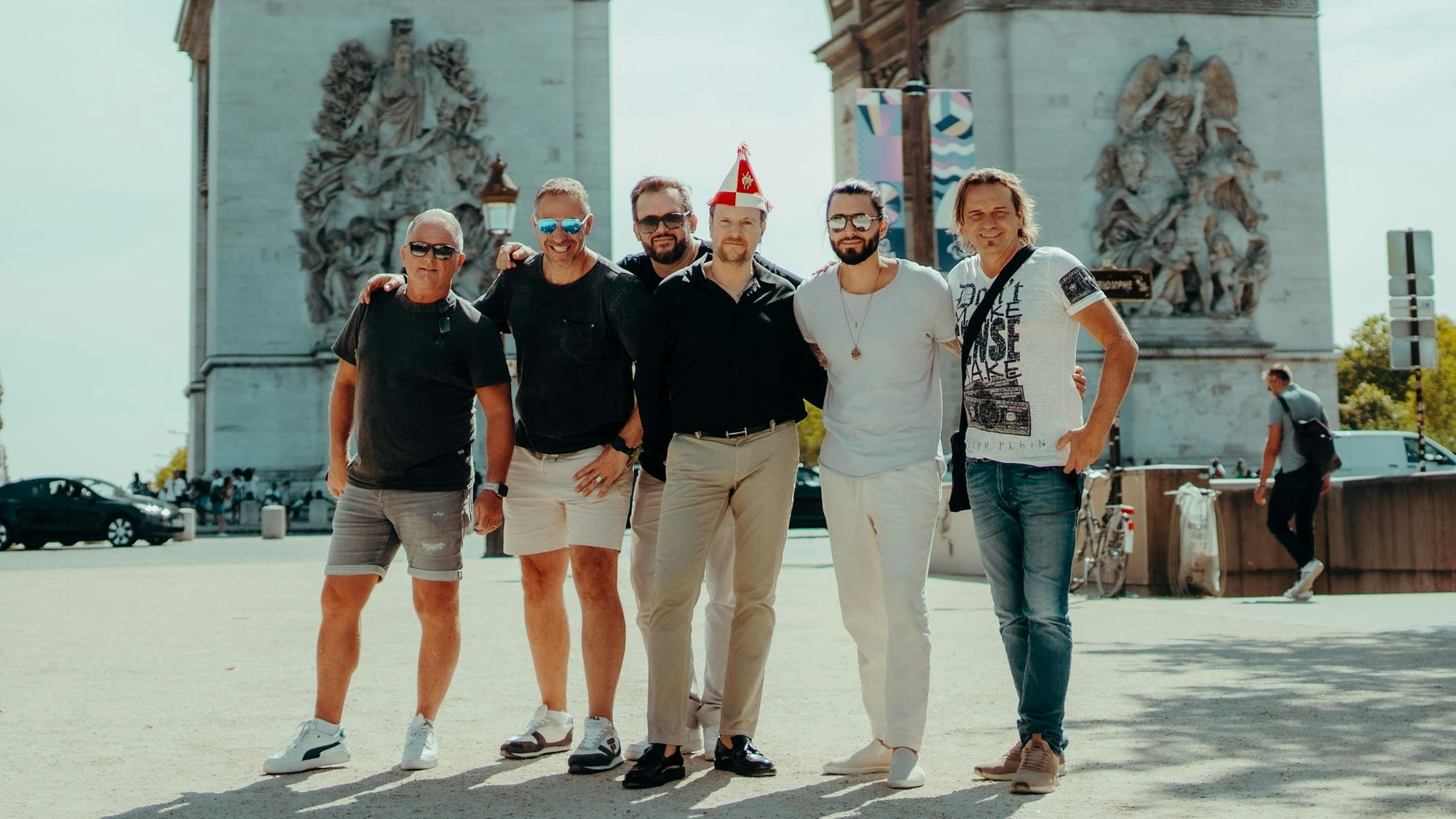 Die Höhner beim Videodreh in Paris.