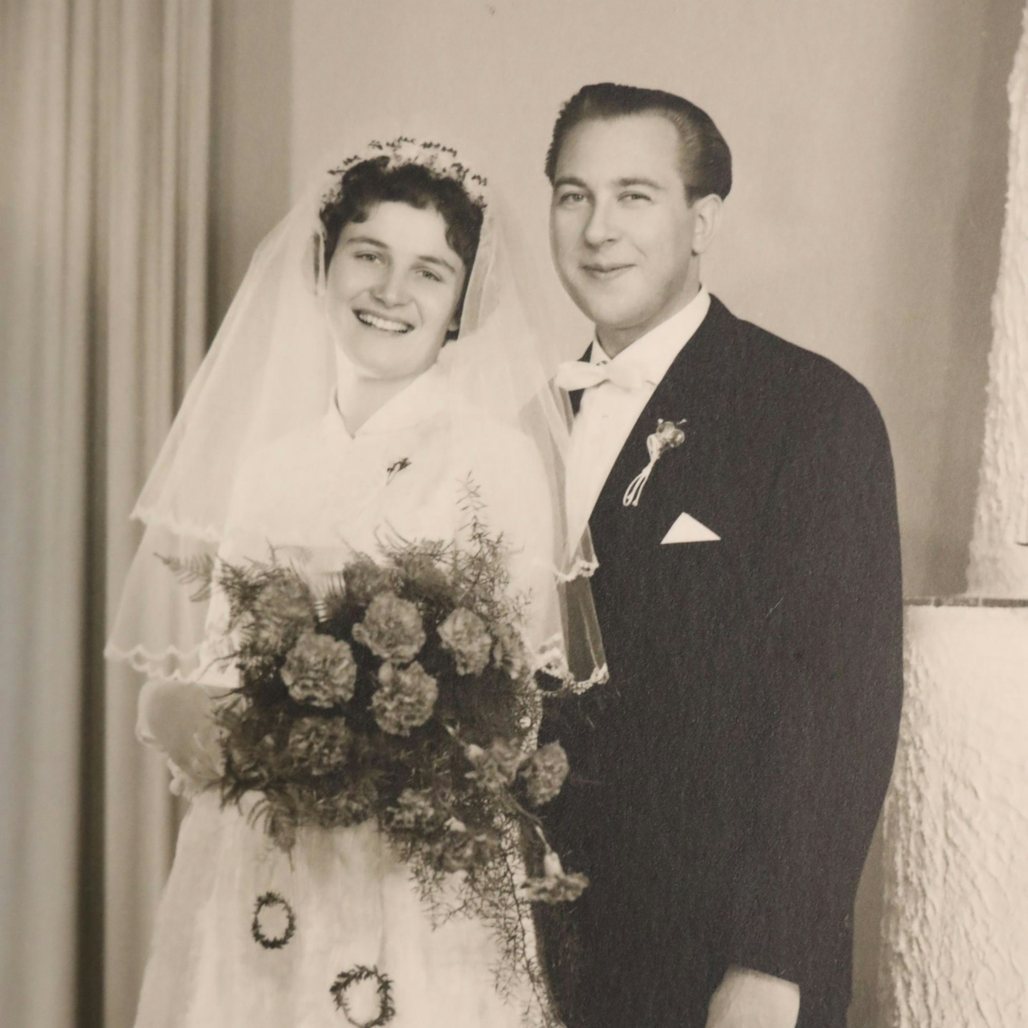 Ein Foto des Paares am Tag der Hochzeit.