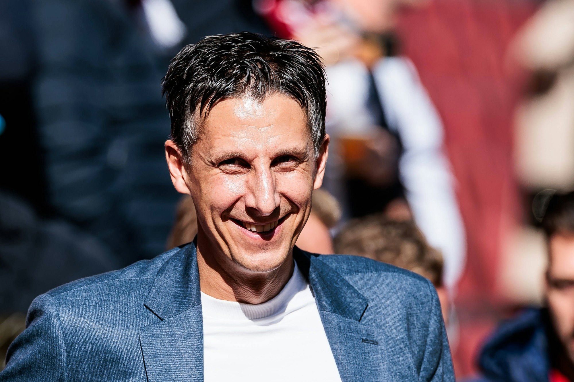 Christian Keller, Geschäftsführer des 1. FC Köln am Samstag während des Zweitligaspiels gegen den SSV Ulm.