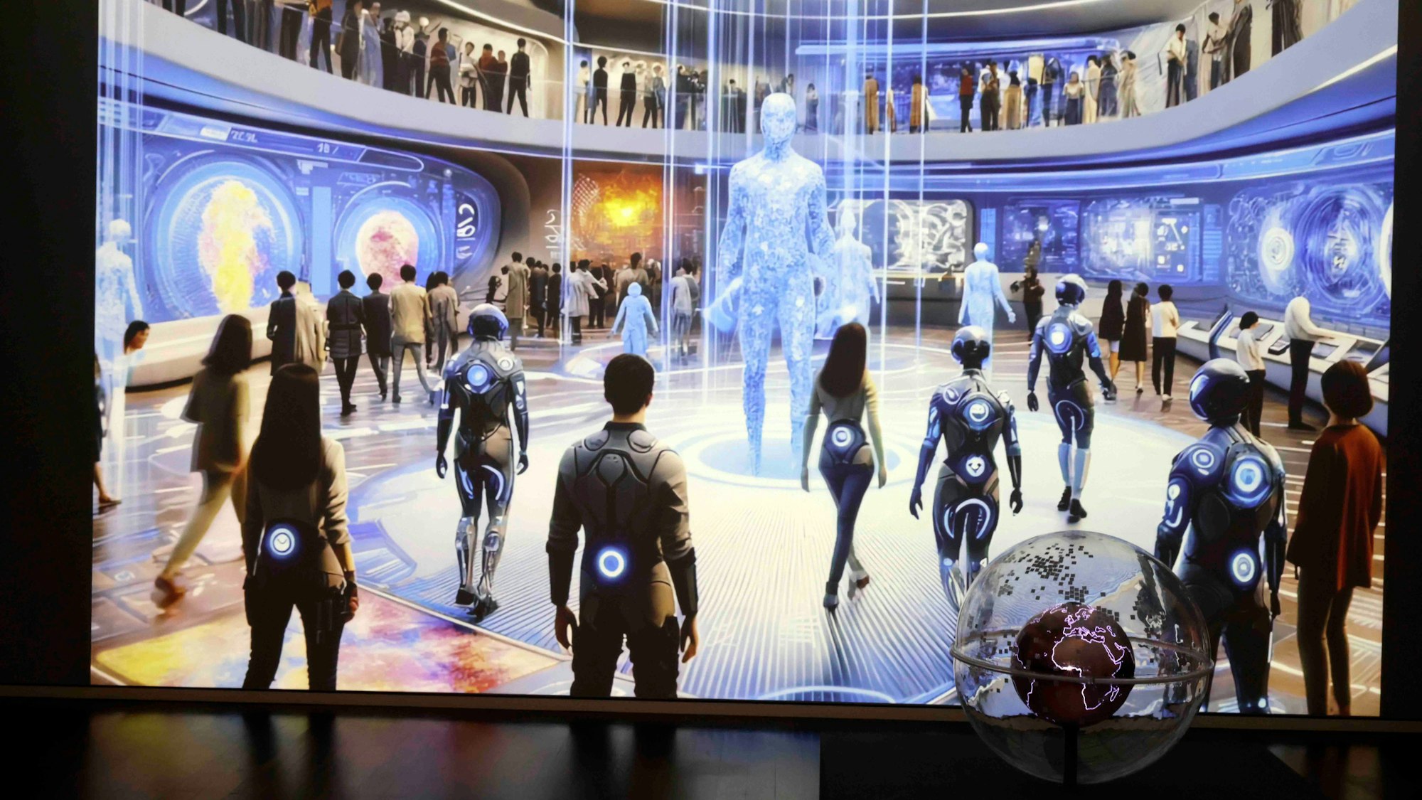 Eine KI-Animation vom Museumsbesuch der Zukunft unter der Regie von Ingo Günther.