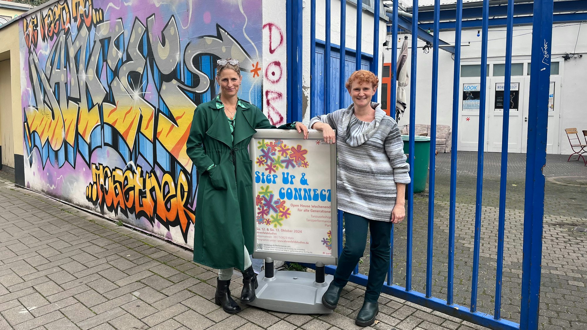 Silke Z. und Caroline Simon leiten die Ehrenfeldstudios an der Wißmannstraße.