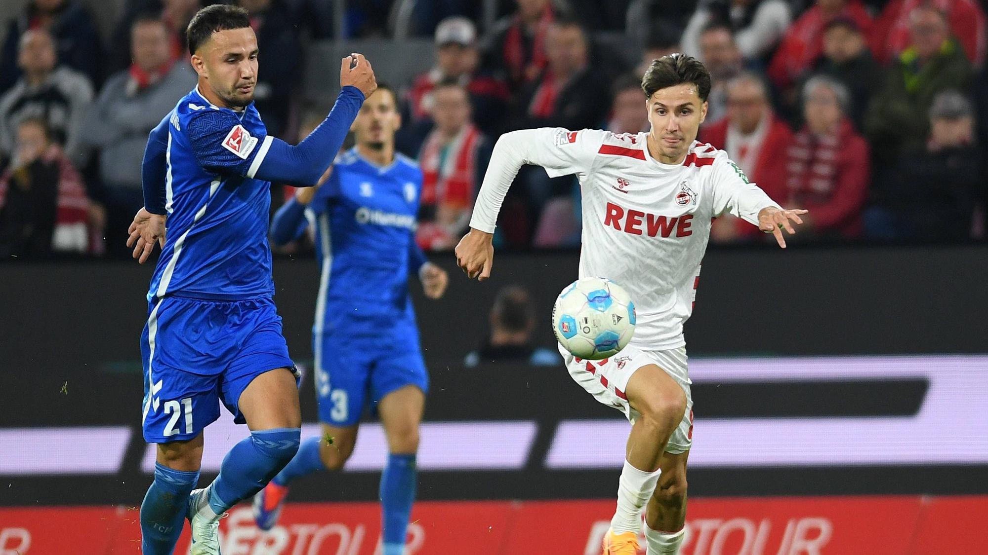 Denis Huseinbasic (r.) im Trikot des 1. FC Köln.