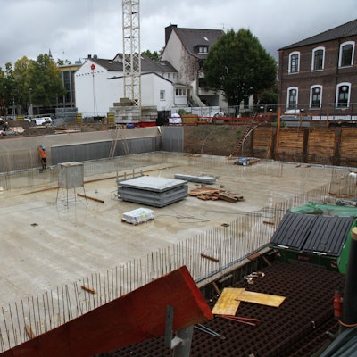 Baustelle für eine Turnhalle