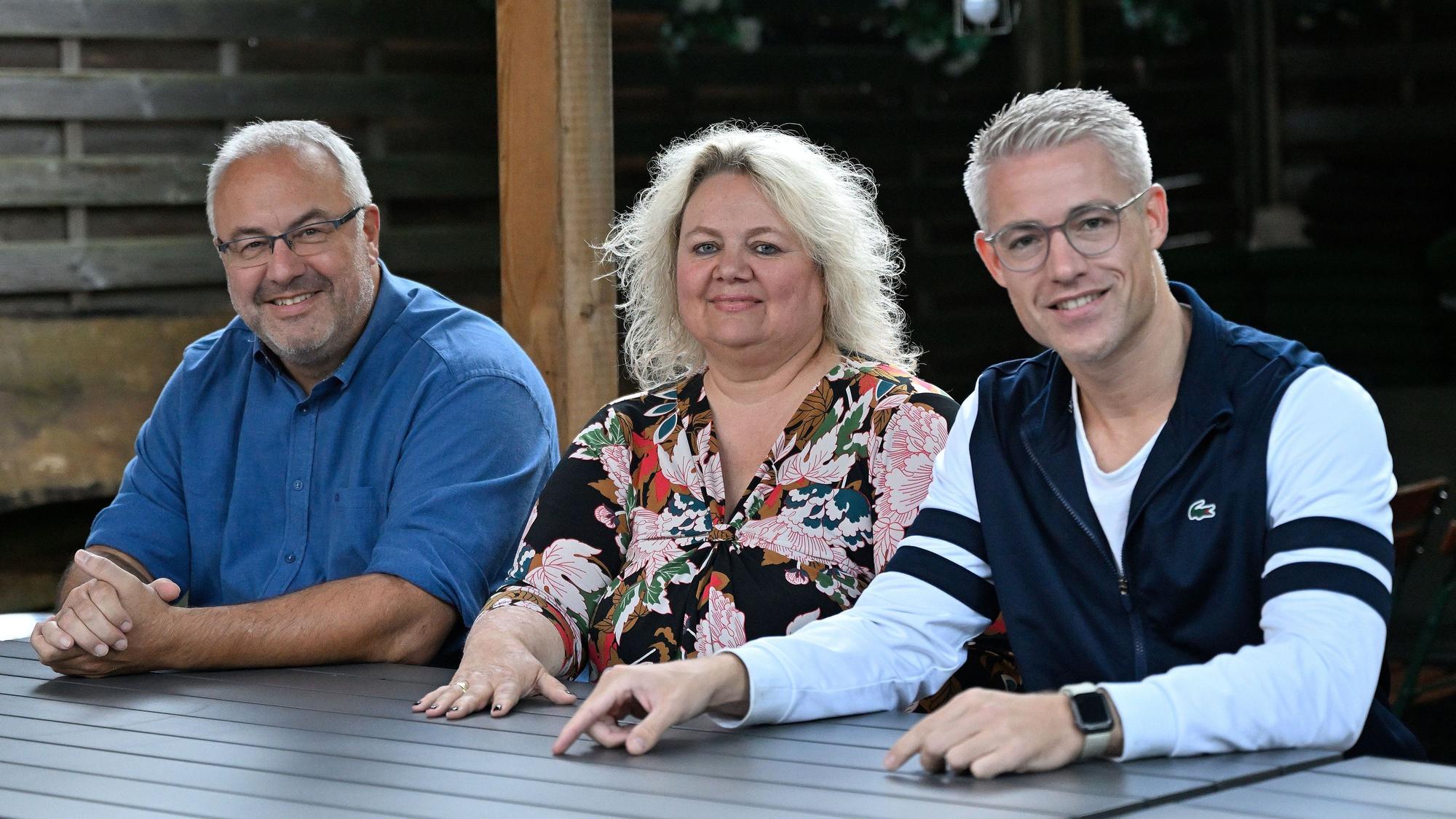 Die Fraktionschefs Erik Pregler (FDP, l.), Petra Zinke (SPD) und Yannick Steinbach (Fors-Park) suchen zur Kommunalwahl 2025 eine gemeinsame Plattform.