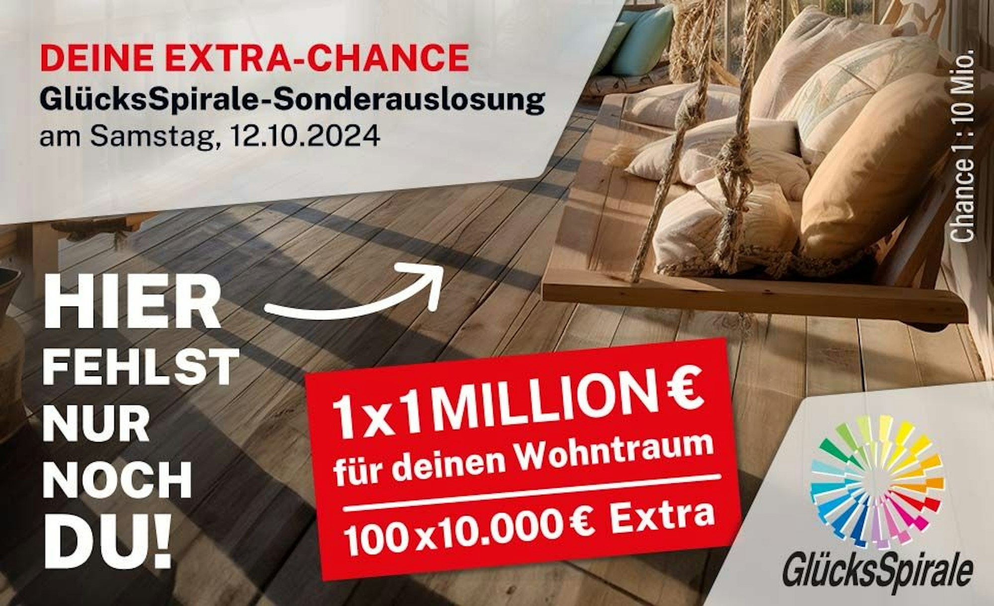 Extra-Chance bei der GlücksSpirale.
