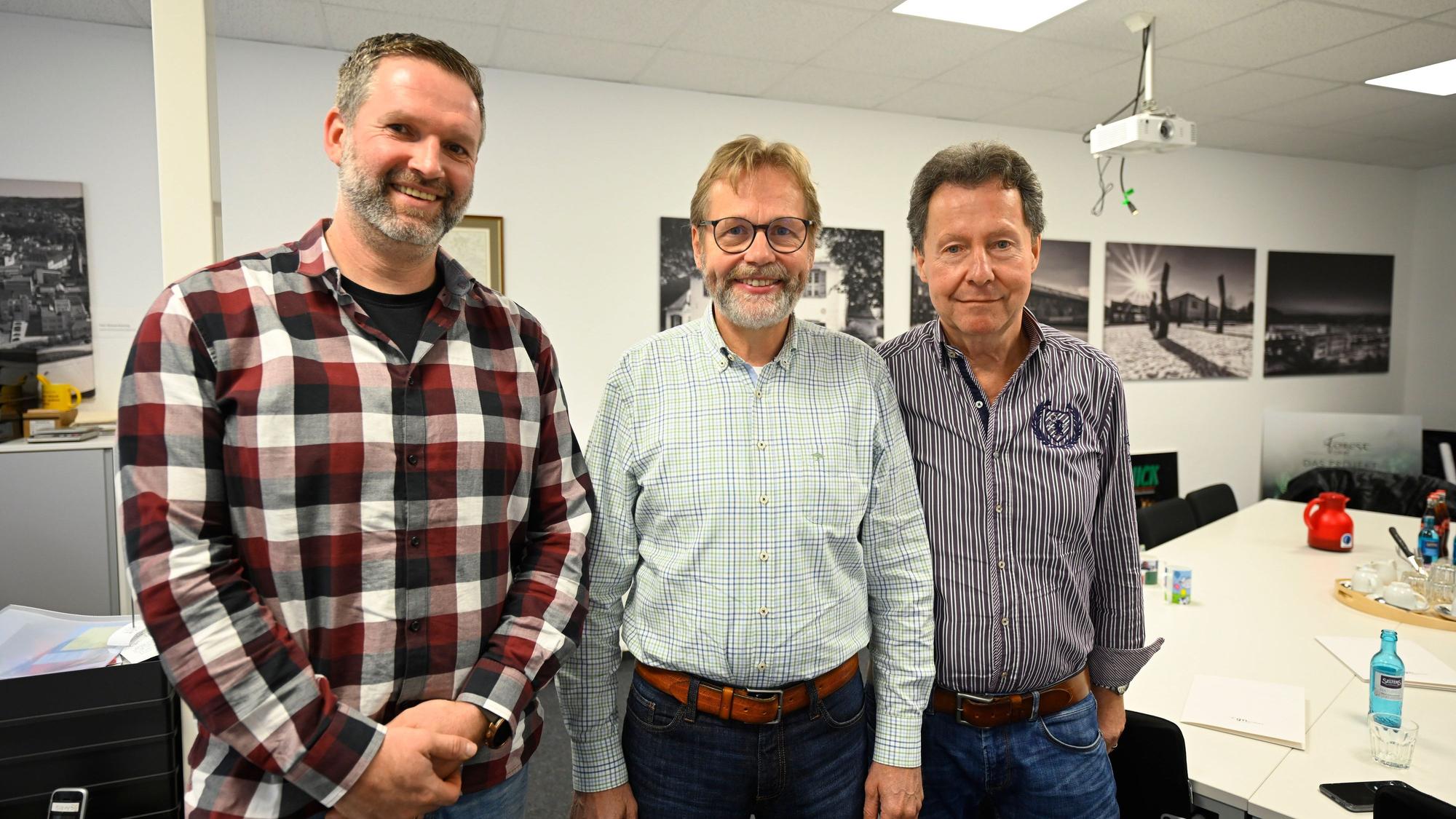 Gruppenbild (v.l.): Uwe Gothow, Hansjörg Mecke und Rüdiger Hockamp.