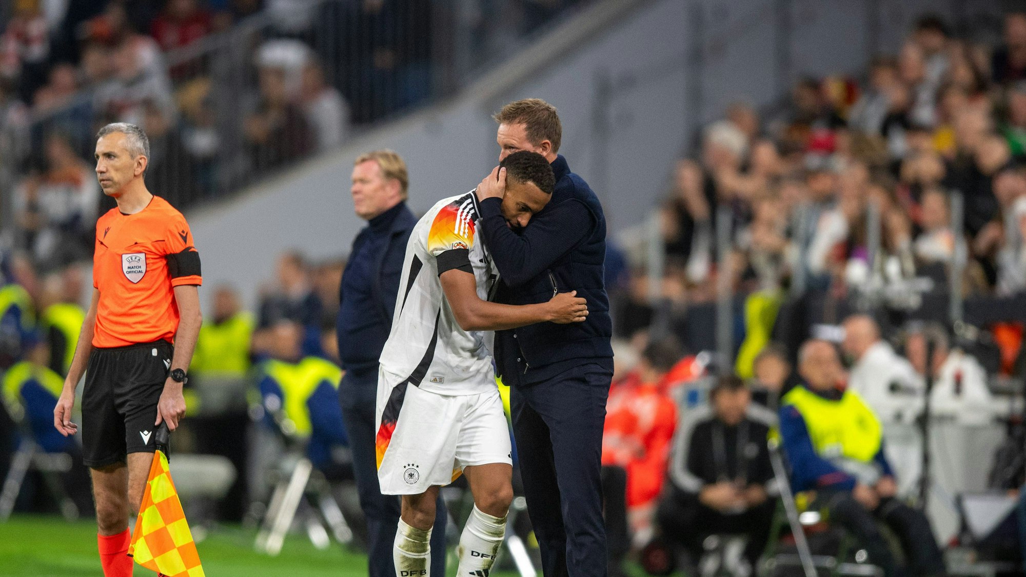 Jamie Leweling hatte bei dem Länderspiel zwischen Deutschland und den Niederlanden sein Debüt.