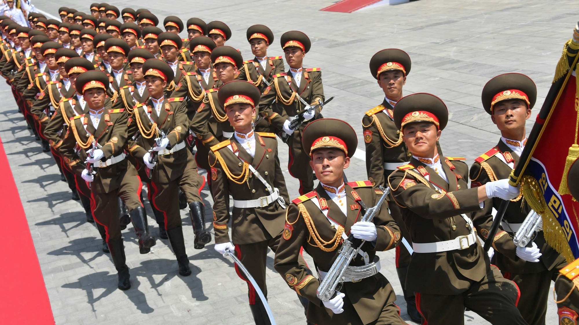 Nordkoreanische Soldaten bei einer Parade in Pjöngjang.