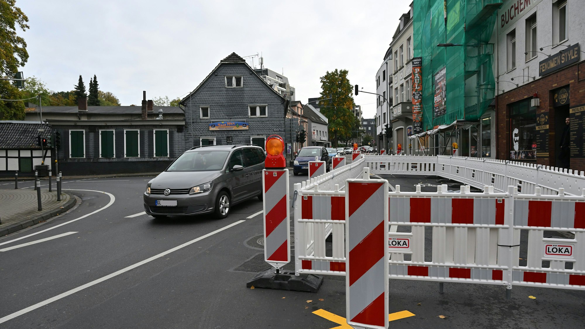 Das Foto zeigt die Baustelle auf der Hauptstraße.