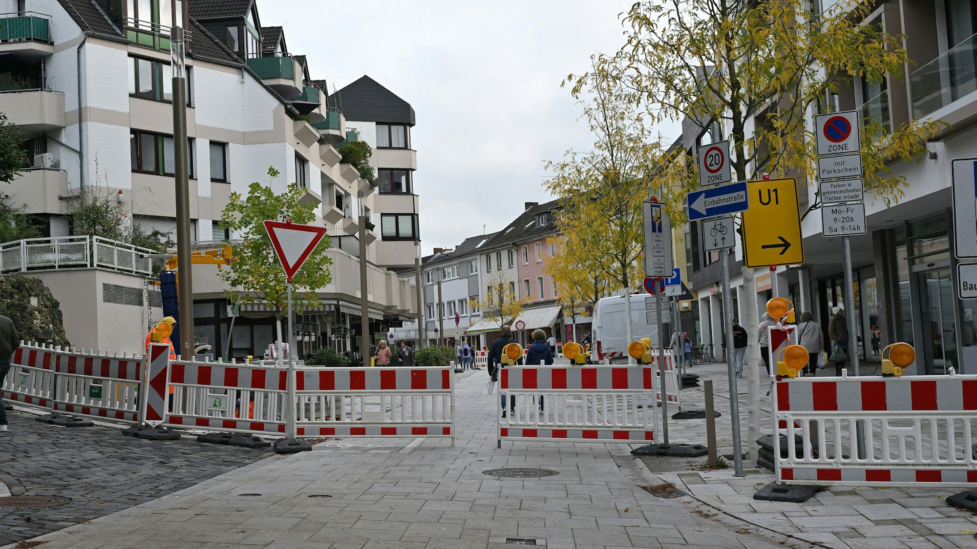 Das Foto zeigt die Schloßstraße in Bensberg