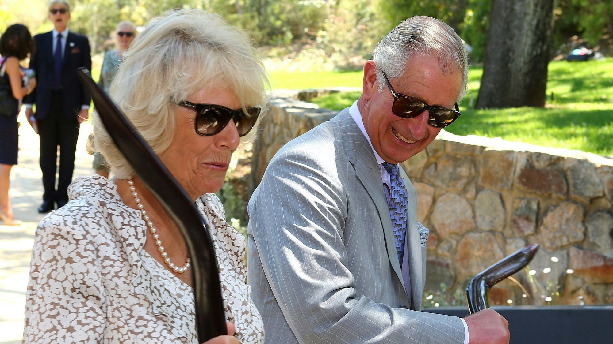 Königin Camilla und König Charles bei einem Besuch in Australien 2015 (Archivbild)