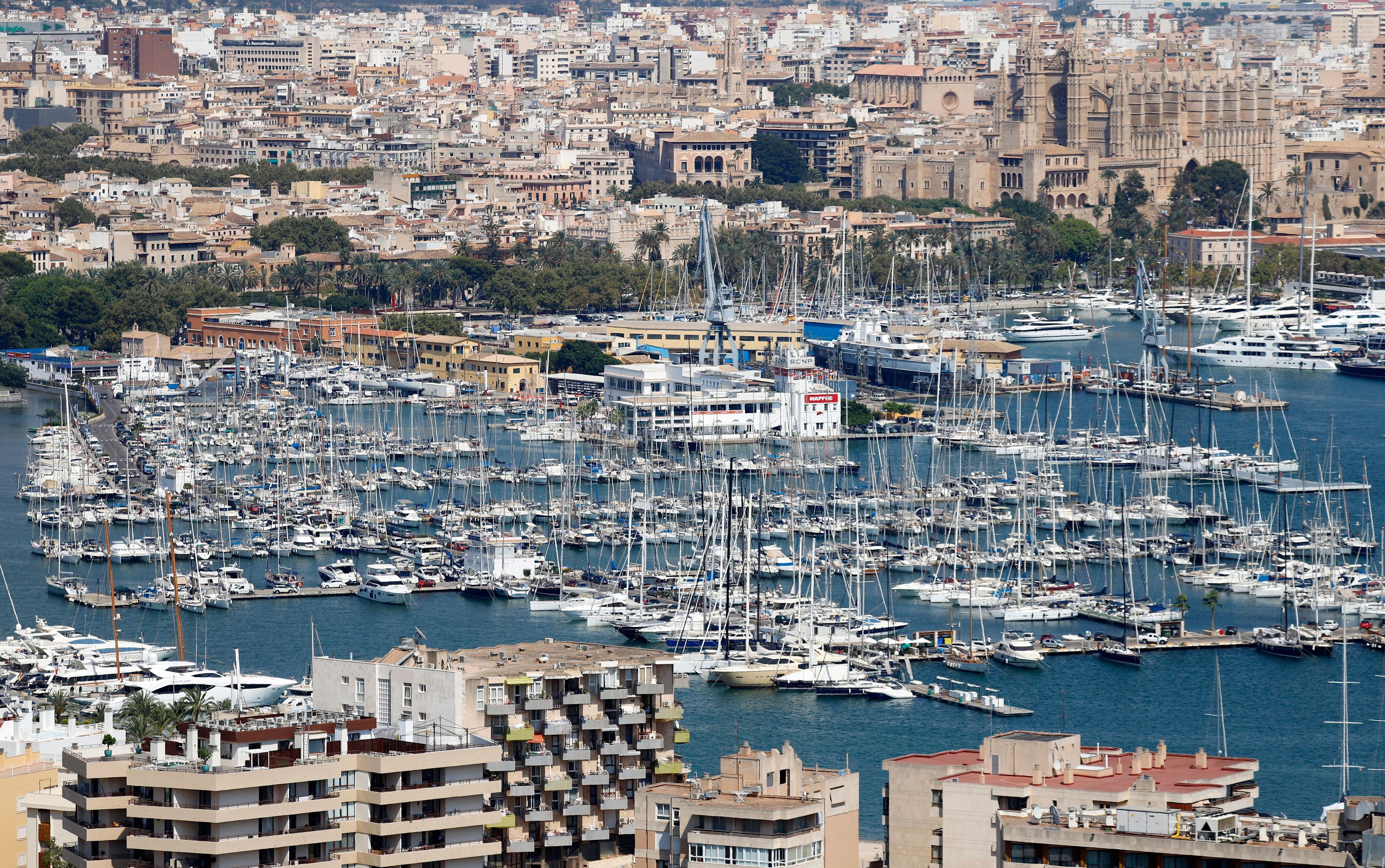Blick über die Stadt Palma de Mallorca.