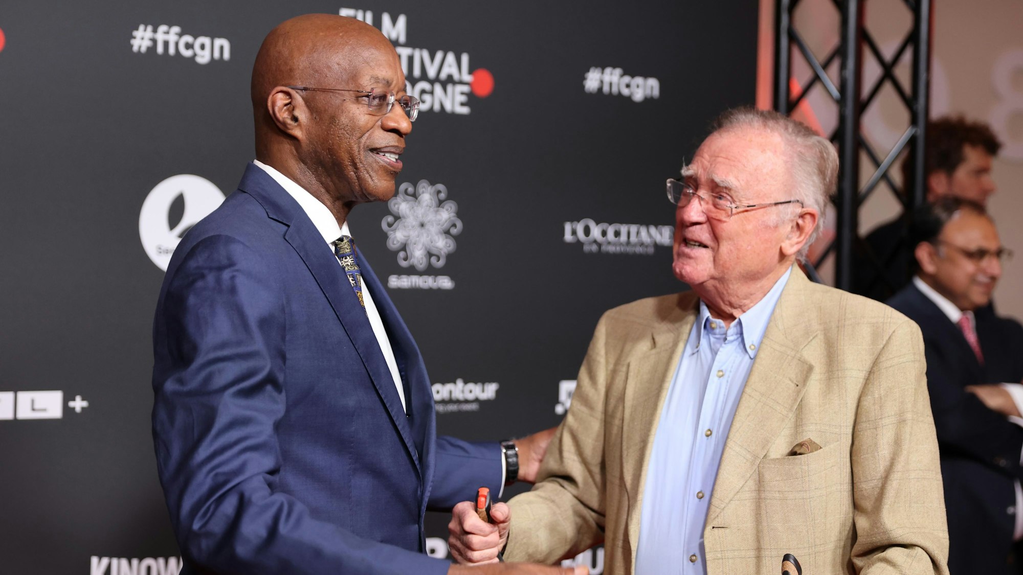 Leichtathleten unter sich: Edwin Moses und Manfred Germar.