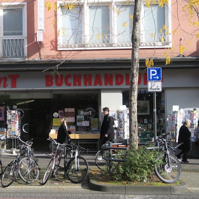Die Bunt-Buchhandlung an der Venloer Straße in Ehrenfeld.
