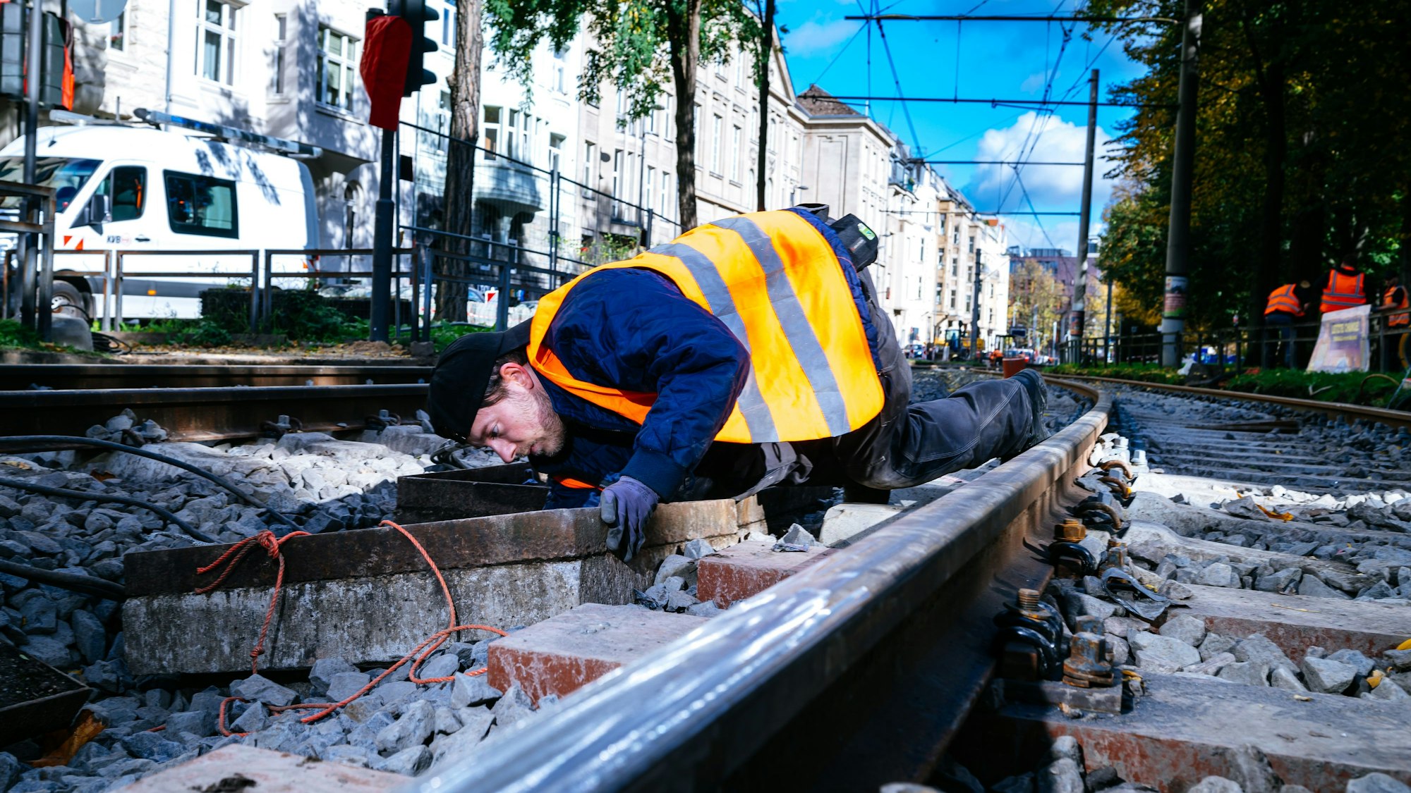 Die Gleisarbeiten am Ubierring befinden sich auf der Zielgeraden.