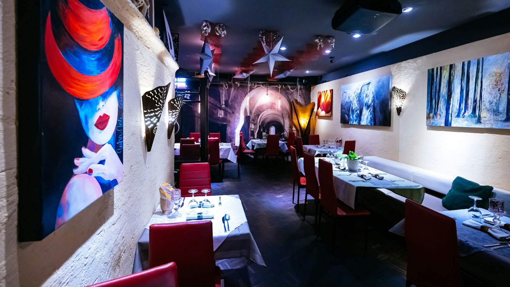 Blick in den Gastraum des Restaurant Maxima.