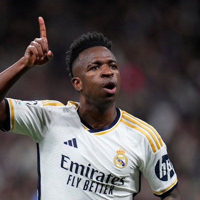 Vinicius Junior von Real Madrid jubelt über einen Treffer.