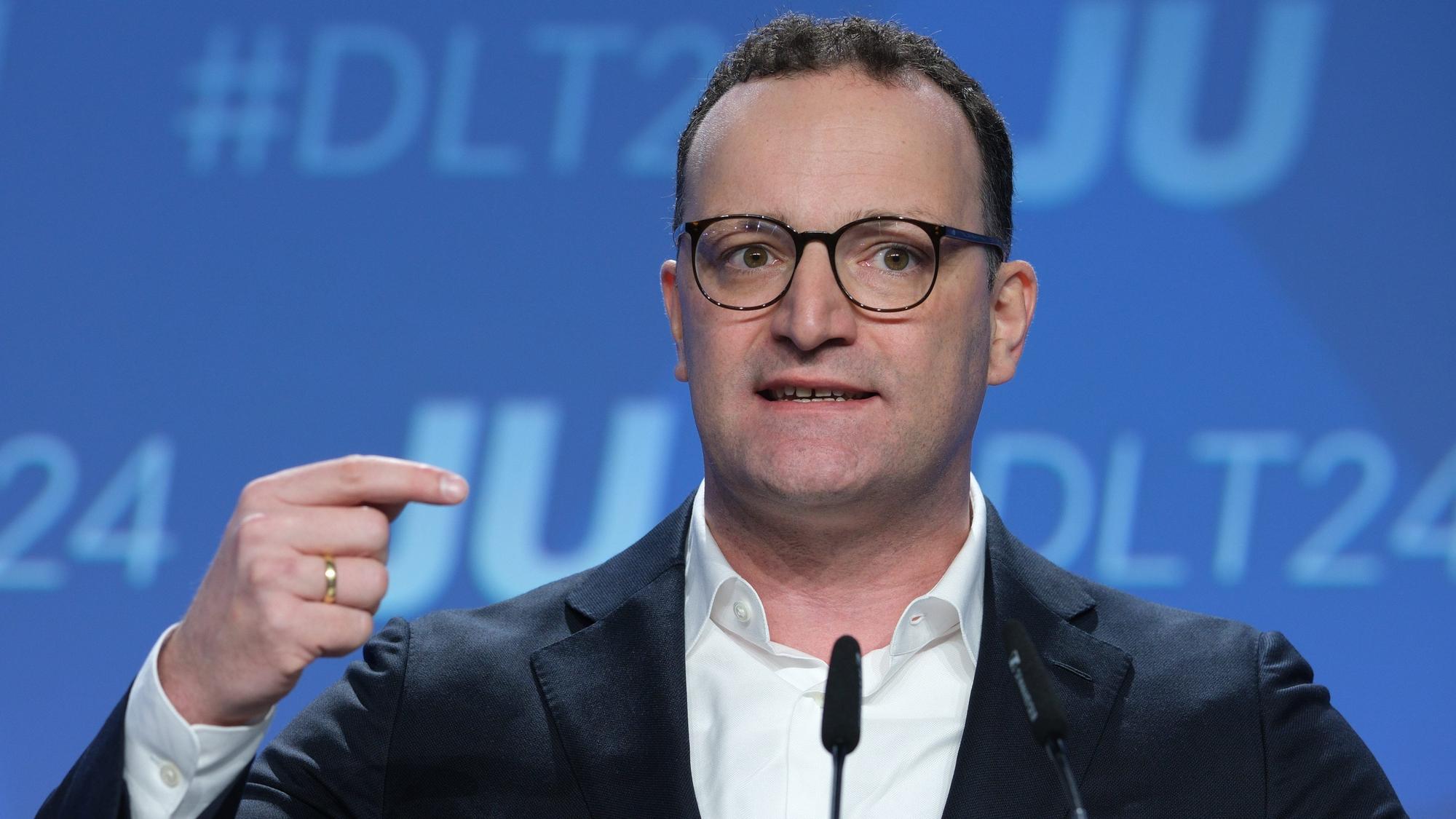 Jens Spahn, Präsidiumsmitglied der Bundes-CDU, spricht beim Deutschlandtag der Jungen Union.