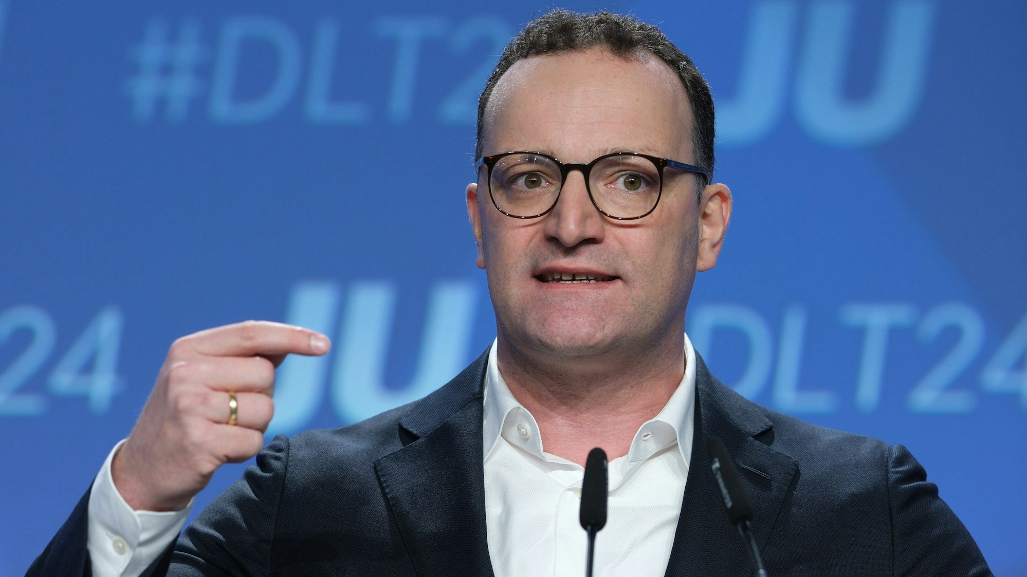 Jens Spahn, Präsidiumsmitglied der Bundes-CDU, spricht beim Deutschlandtag der Jungen Union.
