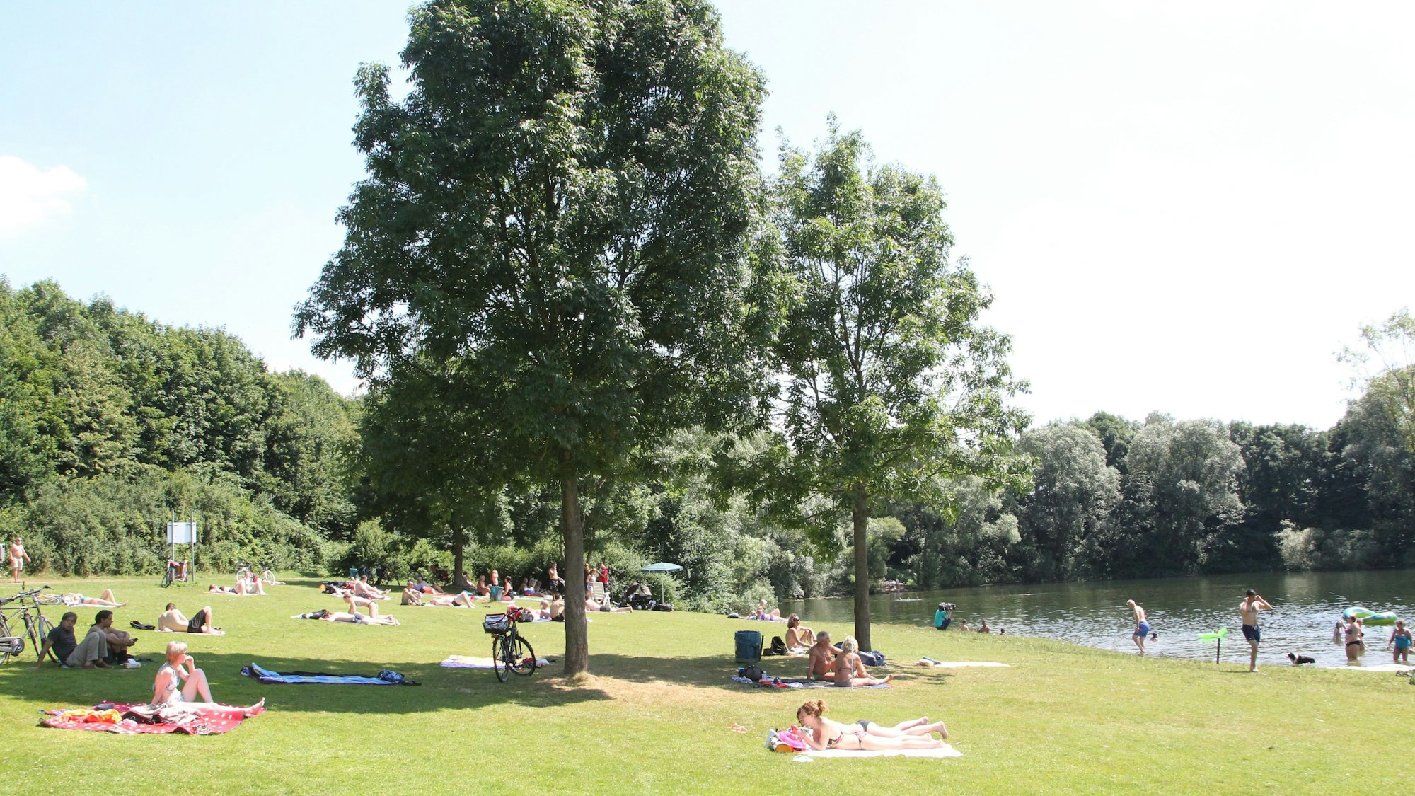 Allnerer See, Baden Hitze, Sonne, Abkühlung, See