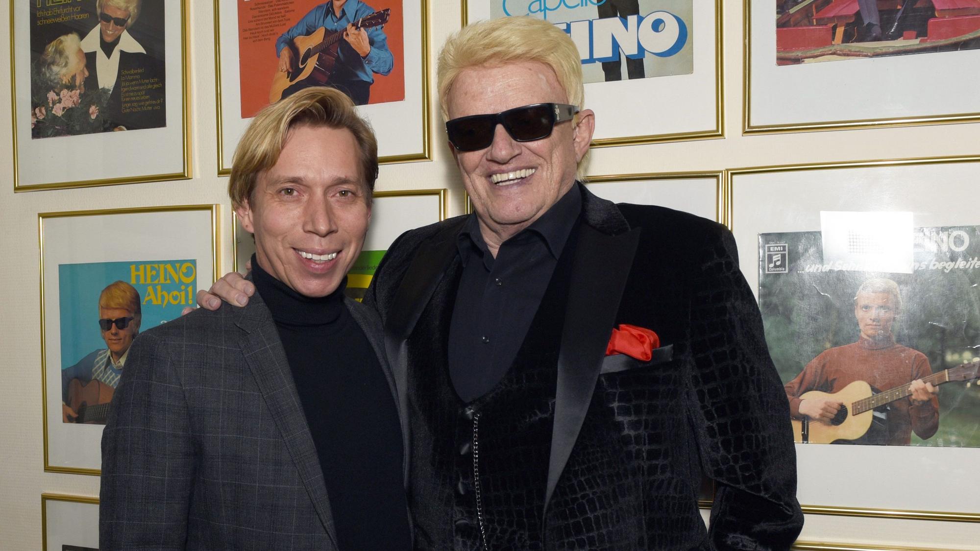 Heino und sein Manager Helmut Werner bei einer Veranstaltung in Bad Münstereifel.