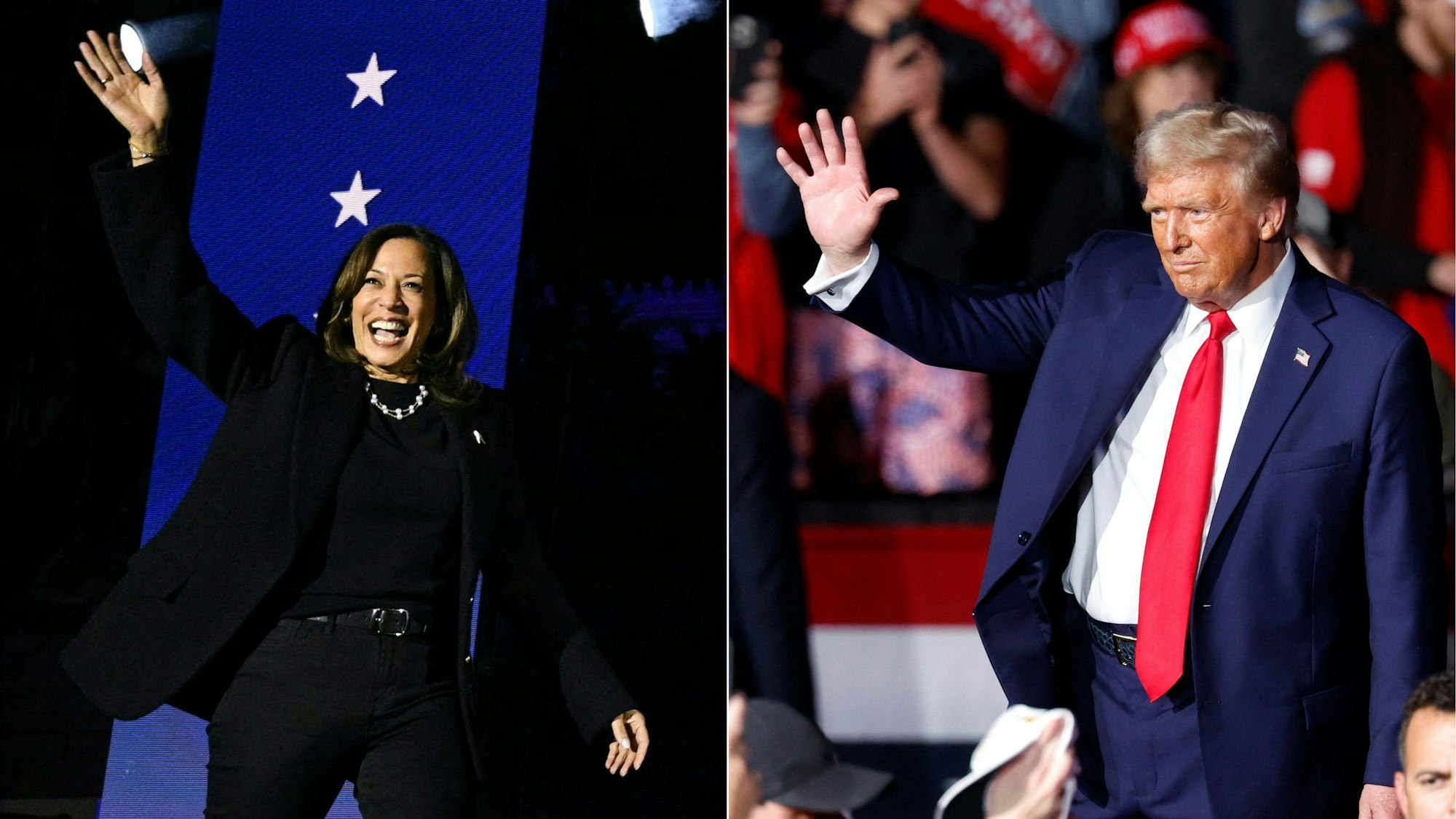 Kamala Harris tritt gegen Donald Trump an.