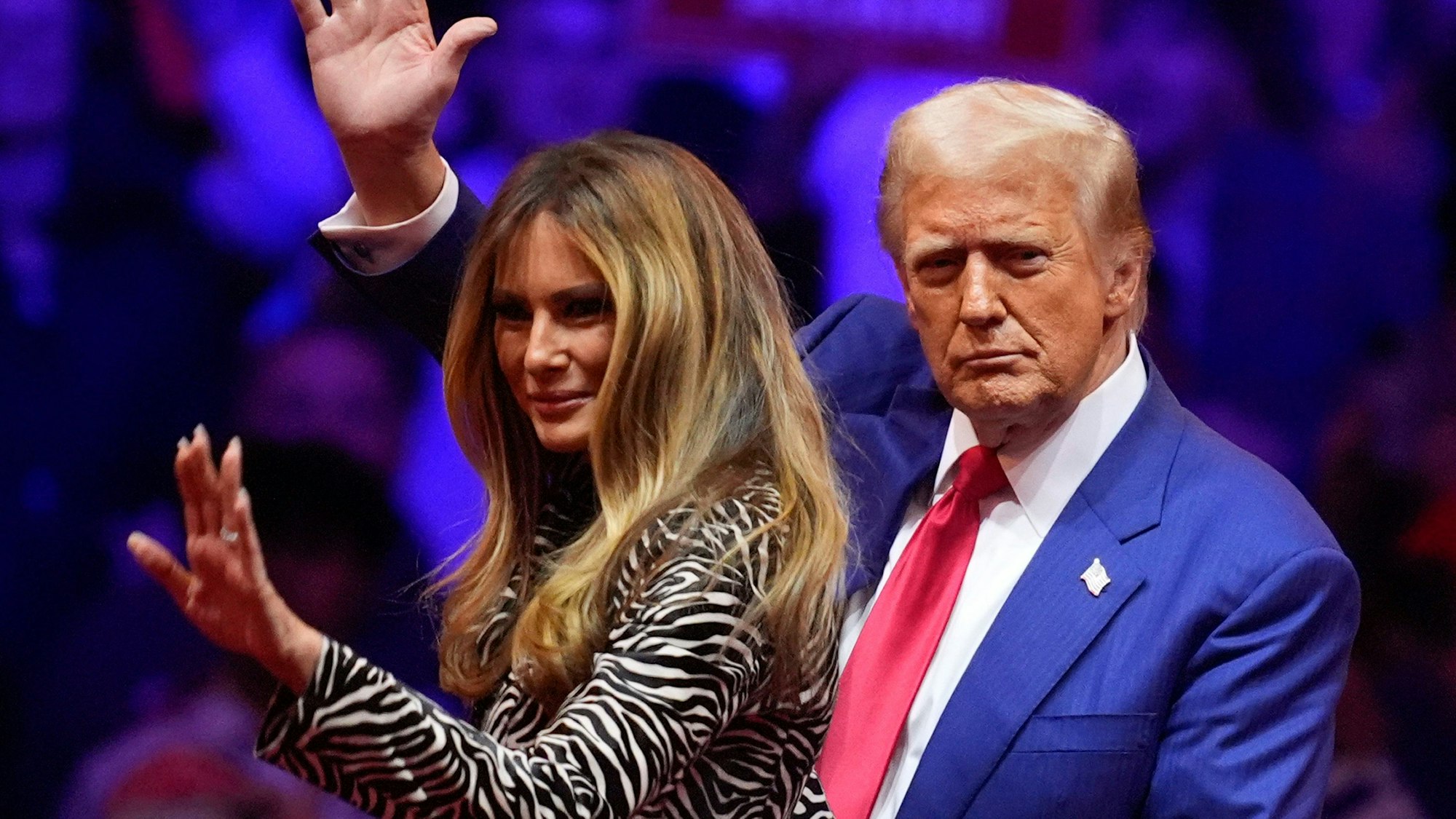 Melania Trump unterstützt ihren Ehemann im Wahlkampf, begleitet hat sie ihn – wie hier im Madison Square Garden Ende Oktober – aber nur selten.