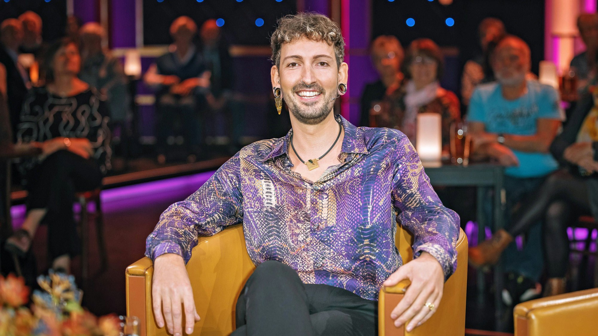 Fabian Kahl anläßlich der Aufzeichnung der MDR - Talkshow Riverboat