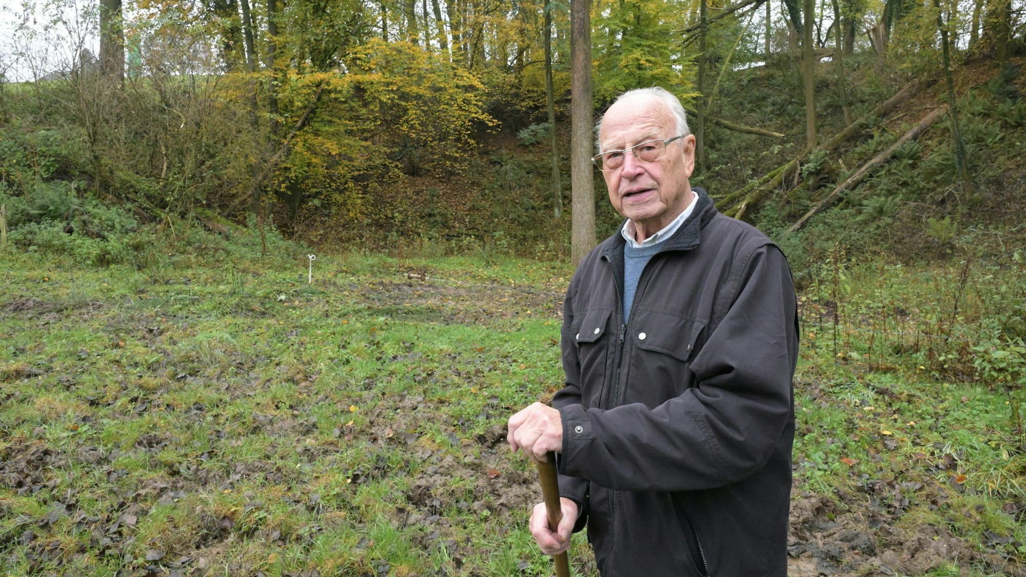 Das Foto zeigt den Gladbacher Bergbau-Zeitzeugen Theo Röhrig