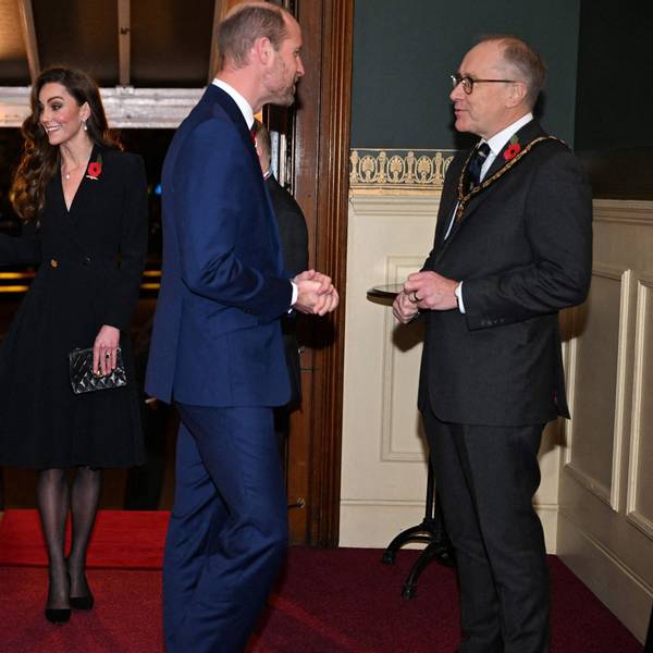 Britain's Catherine, Princess of Wales (2L) and Britain's Prince William, Prince of Wales (2R) attend "The Royal British Legion Festival of Remembrance" ceremony at Royal Albert Hall, in London, on November 9, 2024 as part of the Remembrance Day commemorating the end of World War I. (Photo by Chris J RATCLIFFE / POOL / AFP)