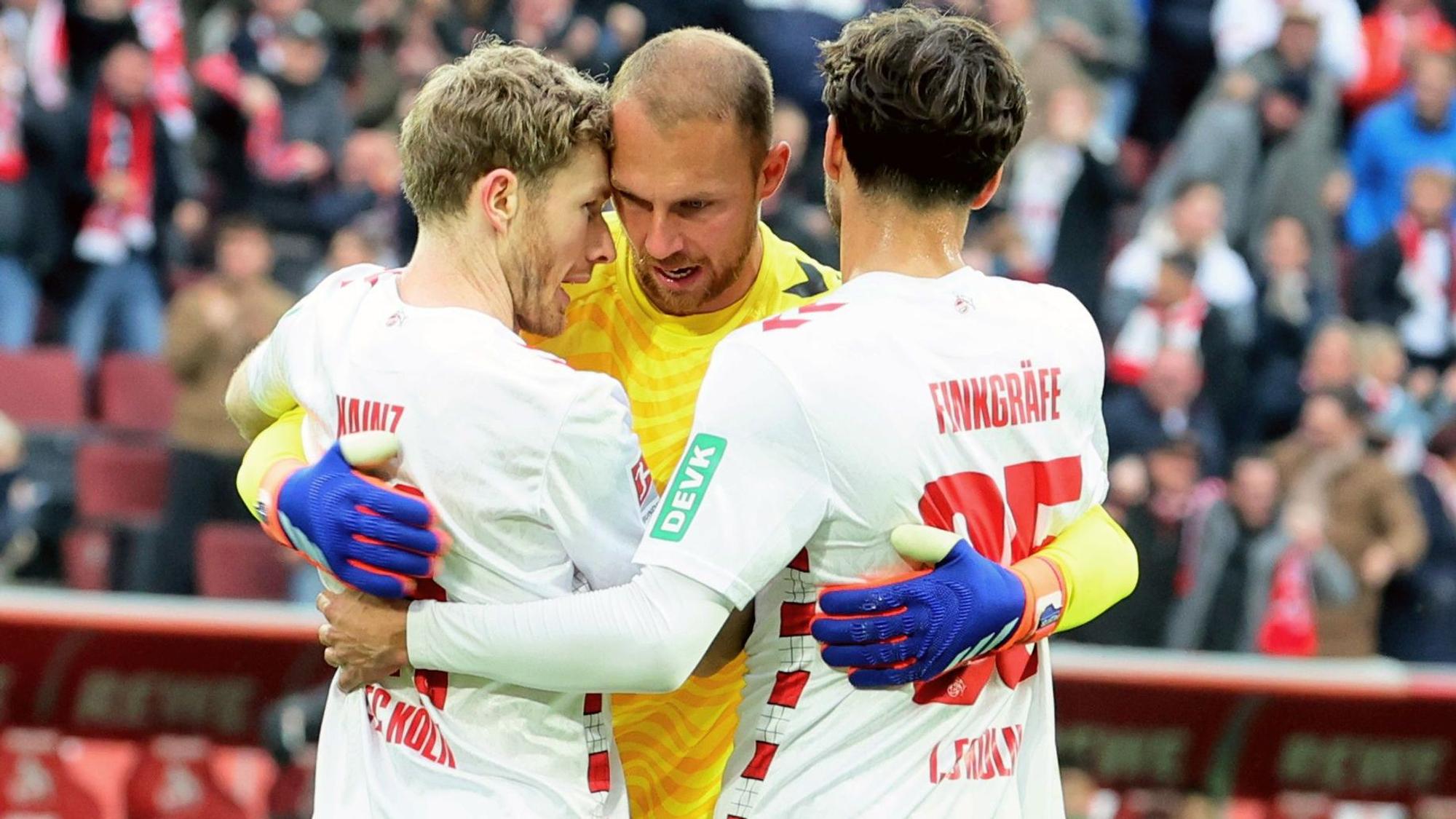 Ein Trio, das in dieser Saison schon viel Zeit auf der Auswechselbank verbringen musste: von links: Florian Kainz, Marvin Schwäbe und Max Finkgräfe.