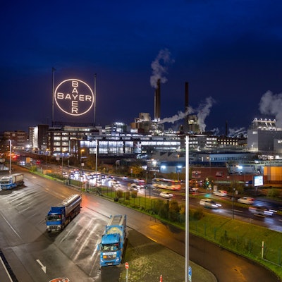 Das Werksgelände von Bayer in Leverkusen