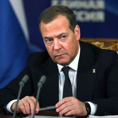 Dmitri Medwedew, stellvertretender Vorsitzende des Sicherheitsrates von Russland und Ex-Präsident, hat CDU-Chef Friedrich Merz mit schrillen Worten attackiert. (Archivbild)