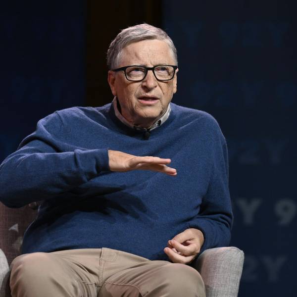 Bill Gates bei der Vorstellung seines Buches „How to Prevent the Next Pandemic“.