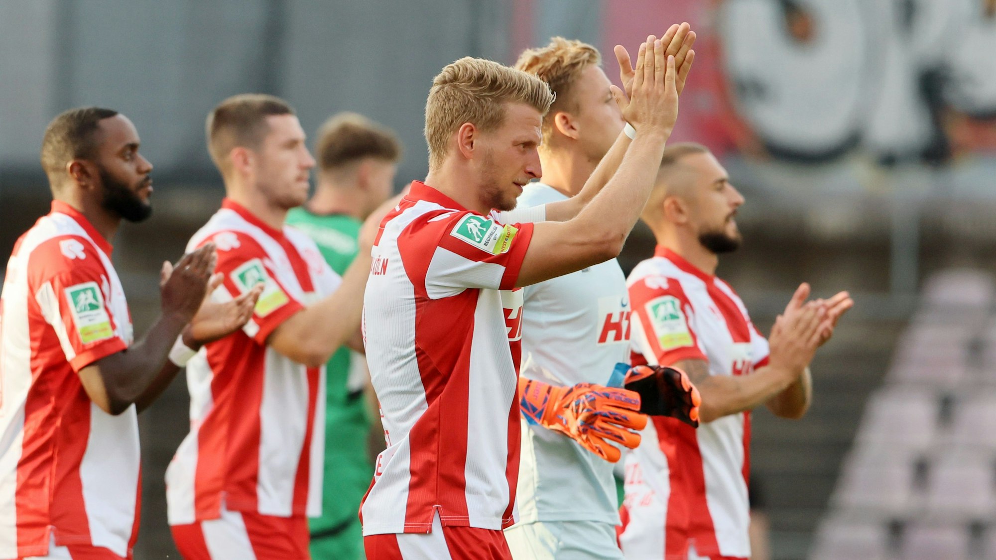SC Fortuna Köln vs. Borussia Mönchengladbach II, 4.Liga, vorne: Dominik Ernst (Fortuna), 23.08.2024, Bild: Herbert Bucco