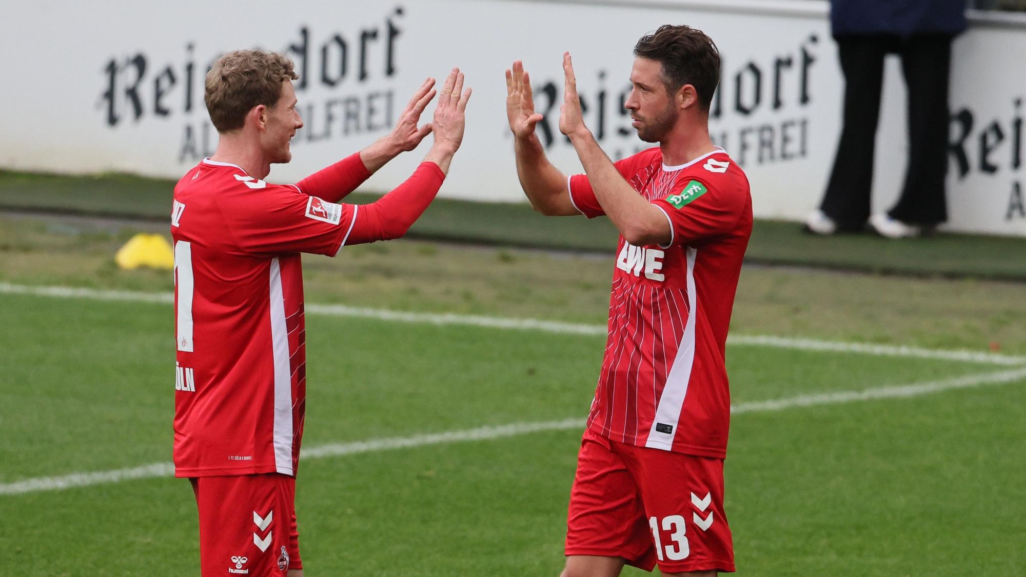 Testspiel im Franz-Kremer-Stadion, 1. FC Köln vs. FC Groningen (Eredevesie Niederlande), 1:0 Mark Uth (1. FC Köln), 14.10.2024, Bild: Herbert Bucco