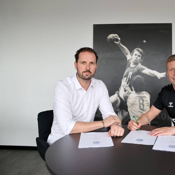 Geschäftsführer Christoph Schindler und Trainer Gudjon Valur Sigurdsson.