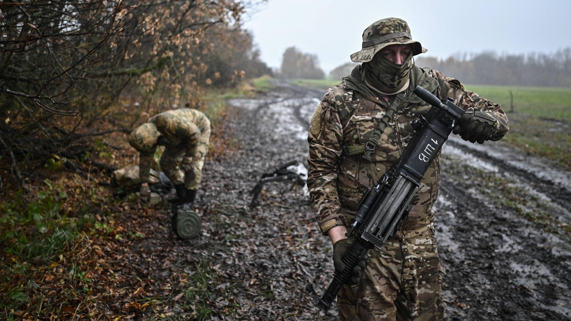 Russische Soldaten im Einsatz in Kursk.