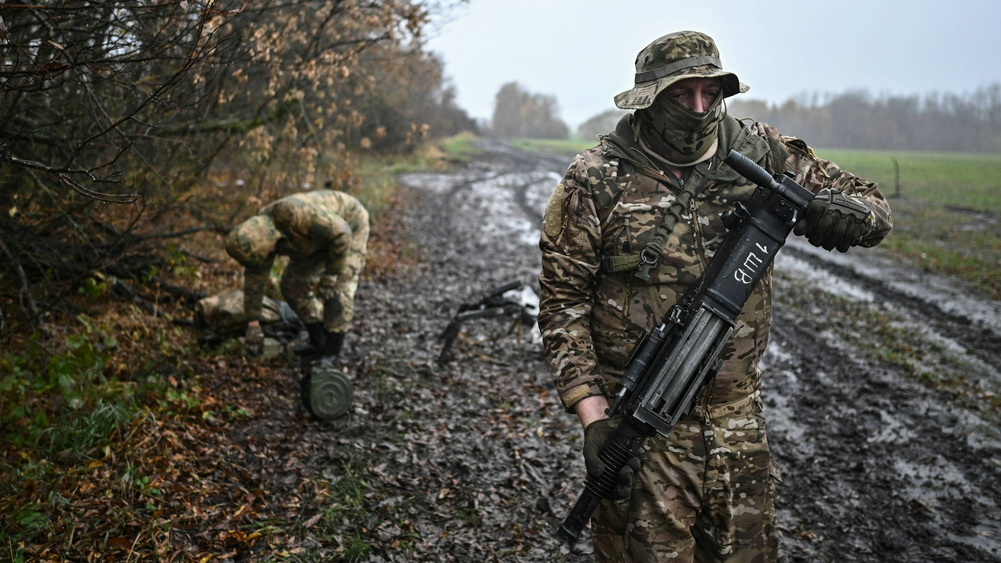 Russische Soldaten im Einsatz in Kursk.
