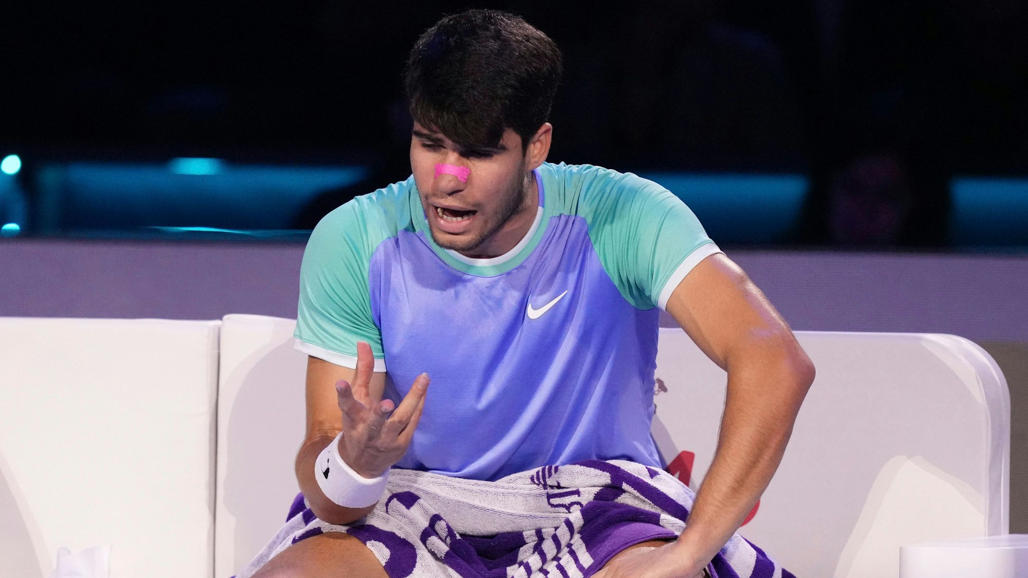 Haderte mit seinem Spiel gegen Zverev: Carlos Alcaraz