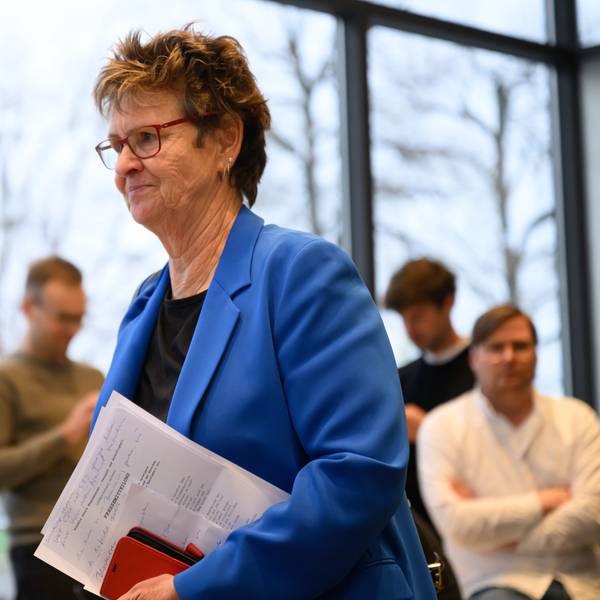 Sabine Zimmermann, Co-Vorsitzende des BSW Sachsen, vor einer Pressekonferenz im Sächsischen Landtag. (Archivbild)