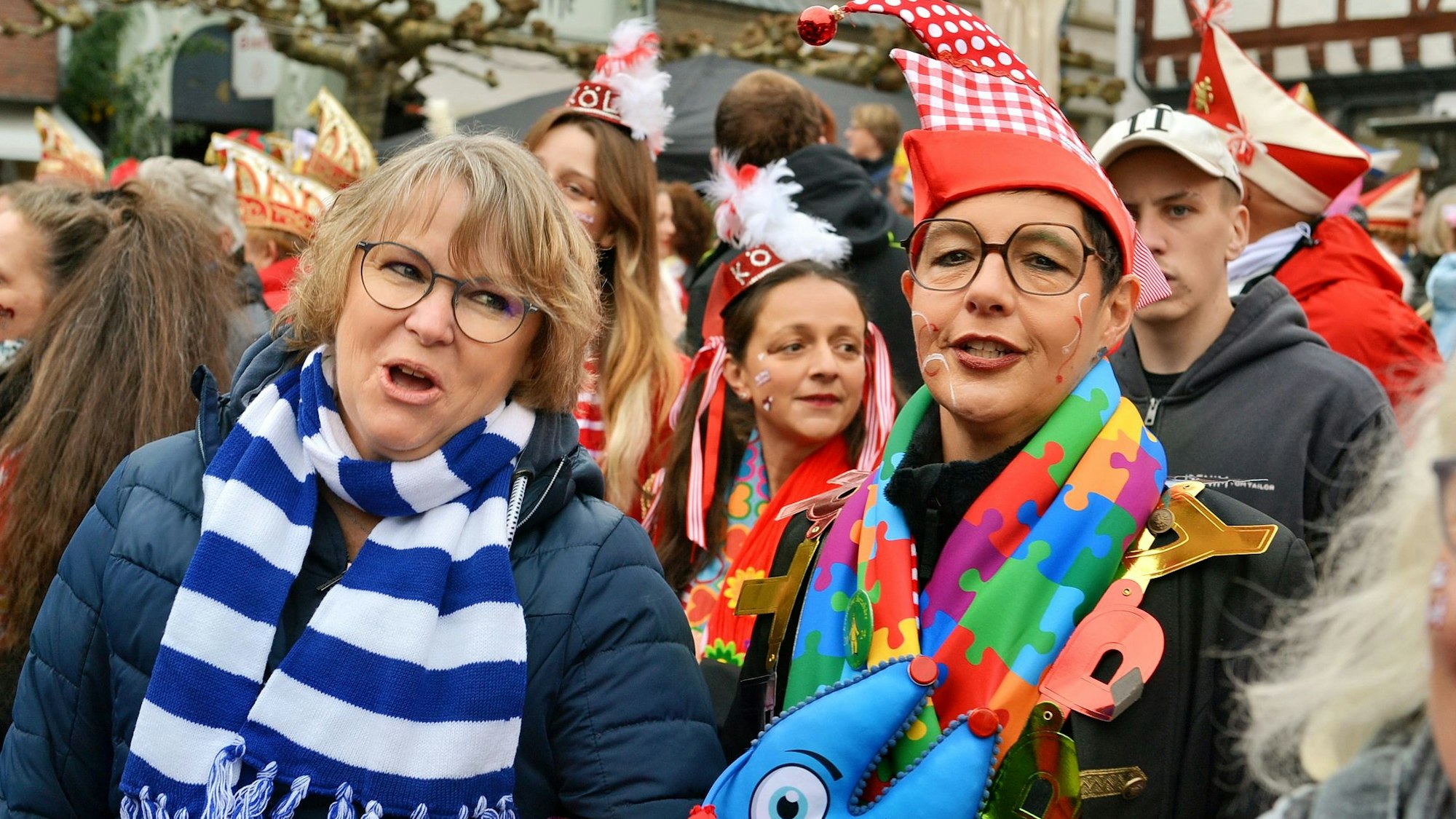 Das Bild zeigt ein Teil der Jecke auf dem Alten Markt.