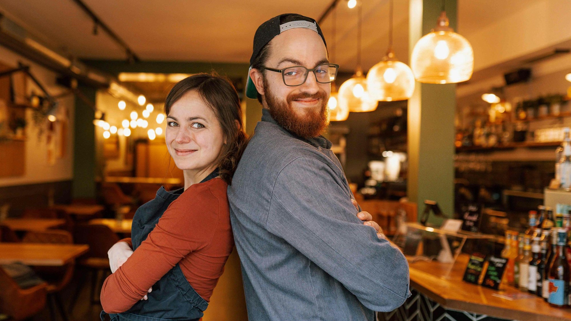Die Geschwister Katja und Tom Schult leiten das vegane Restaurant Esskalation in Poppelsorf.
