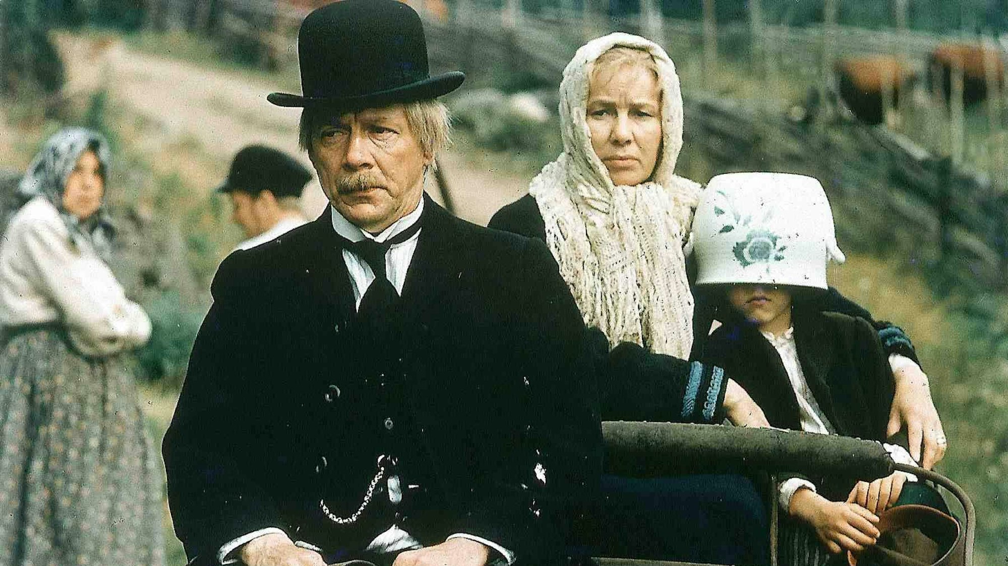 Allan Edwall als Vater Anton, Emy Storm als Mutter Alma und Jan Ohlsson als Michel.