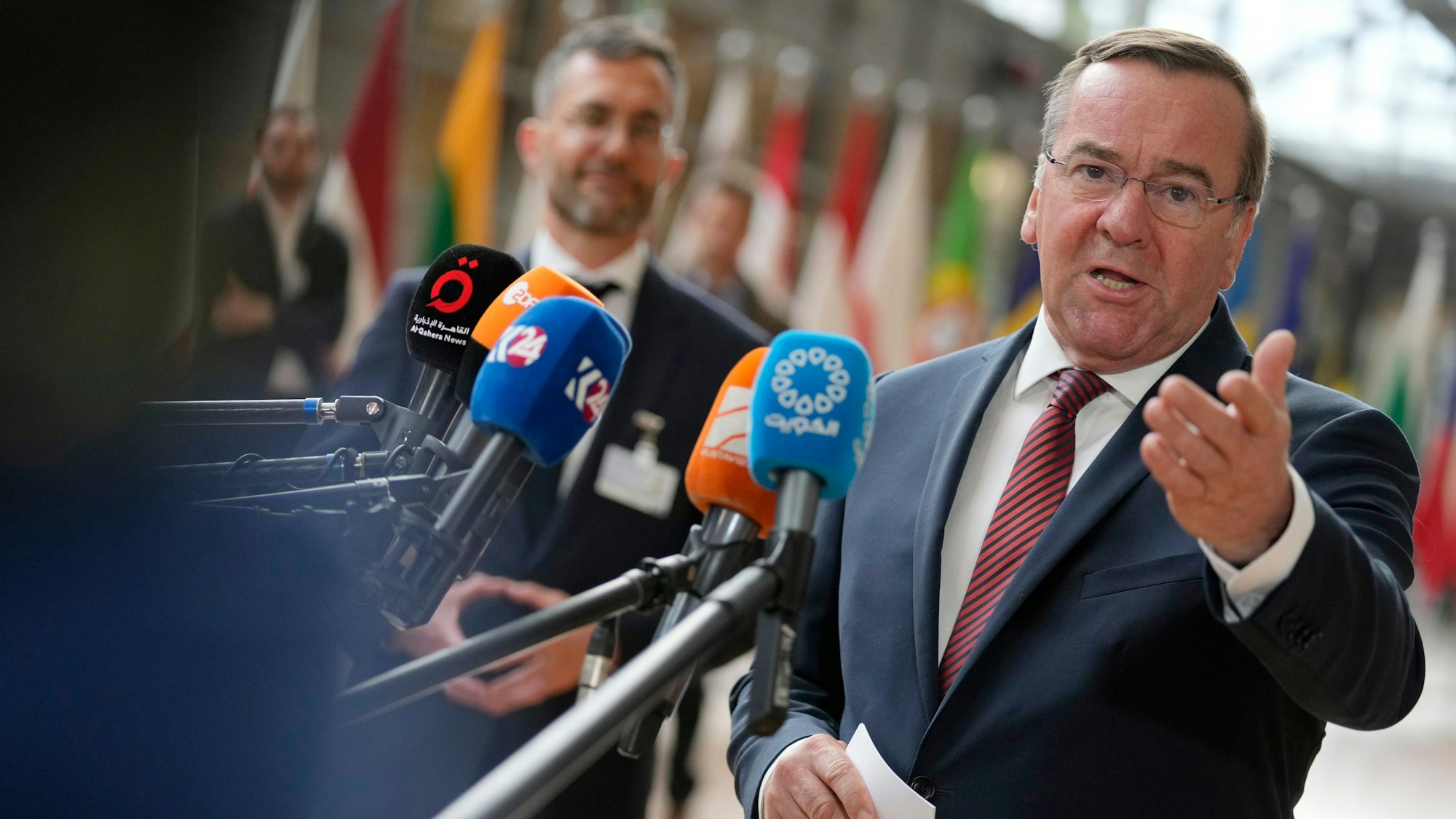 Boris Pistorius während des Treffens der EU-Verteidigungsminister