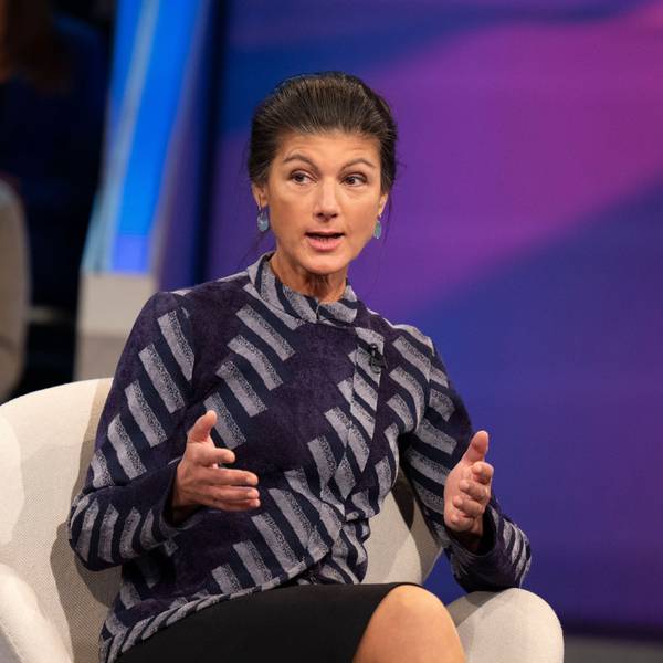 BSW-Chefin Sahra Wagenknecht am Dienstagabend in der ARD-Talksendung „Maischberger“.