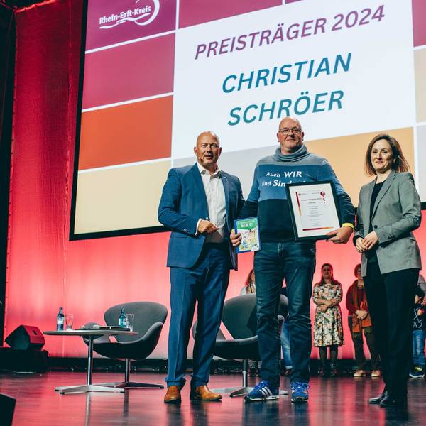 Christian Schröer wurde mit dem Integrationspreis der Rhein-Erft-Kreises ausgezeichnet.